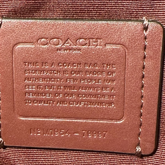 Coach Prairie Pebbled Leather Satchel Crossbody Camel Light Tan - Picture 5 of 7